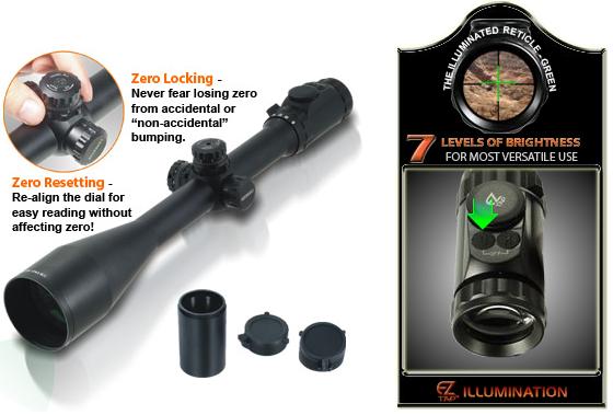   Leapers () SCP3-P3124AOMDL AccuShot 30mm SWAT 3-12X44 Full Size A.O. Range Estimating Mil-Dot RGB EZ-TAP Illuminated Scope 